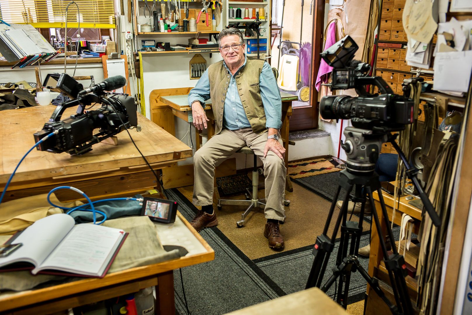 Peter Jelinek in seinem Atelier